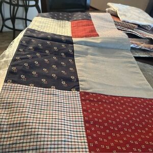 Park designs Elegant Patchwork Table Runner in Red and Blue 13x54.  New